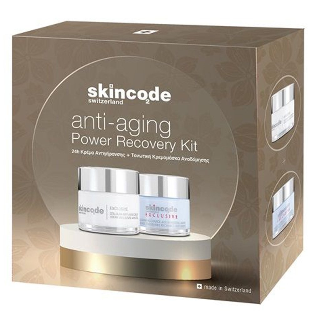 Skincode Anti-aging Power Recovery Kit Σετ Περιποίησης για Αντιγήρανση με Κρέμα Προσώπου, 50ml & Μάσκα Προσώπου, 50ml