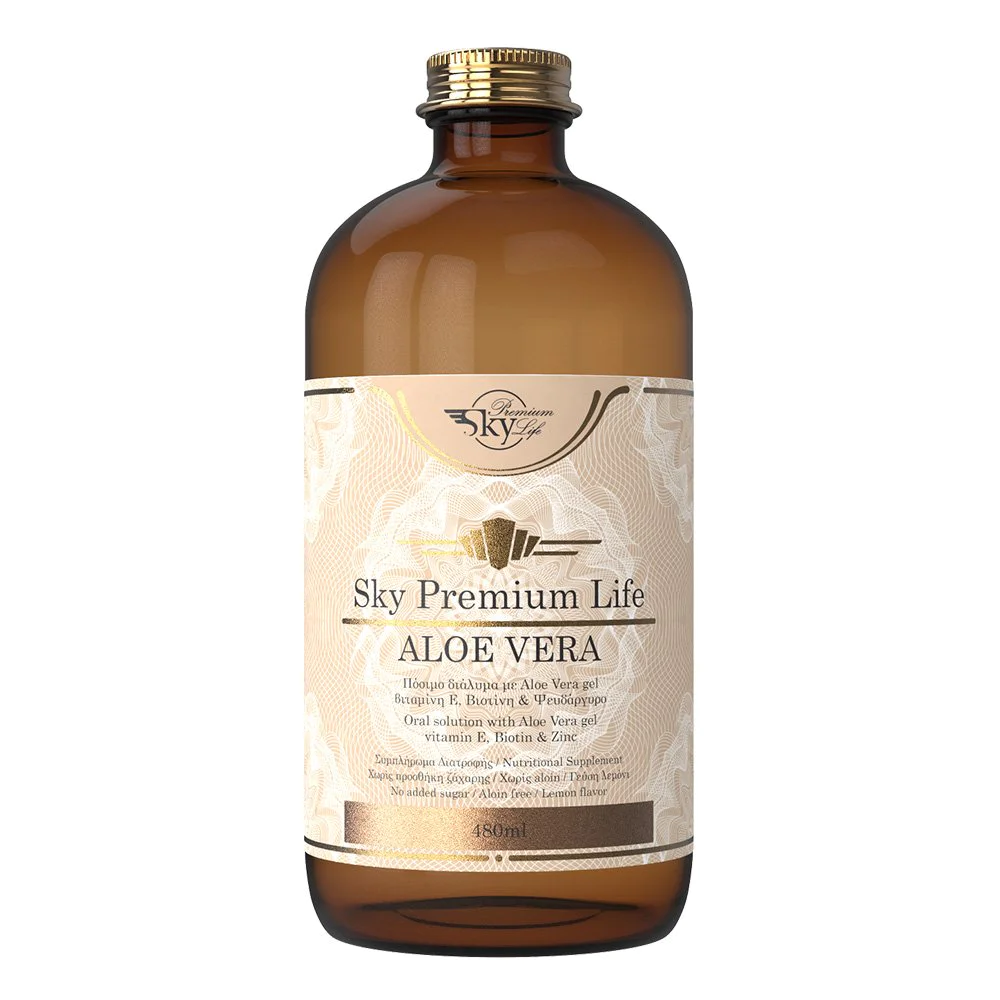 Sky Premium Life Aloe Vera, Συμπλήρωμα Διατροφής με Βάση Βιολογικό Aloe Vera Gel, με Βιταμίνη Ε, Βιοτίνη & Ψευδάργυρο, για Γερά Μαλλιά και Νύχια, Λαμπερό Δέρμα και Δυνατό Ανοσοποιητικό, 480ml Sky Premium Life Aloe Vera, Συμπλήρωμα Διατροφής με Βάση Βιολογικό Aloe Vera Gel, με Βιταμίνη Ε, Βιοτίνη & Ψευδάργυρο, για Γερά Μαλλιά και Νύχια, Λαμπερό Δέρμα και Δυνατό Ανοσοποιητικό, 480ml