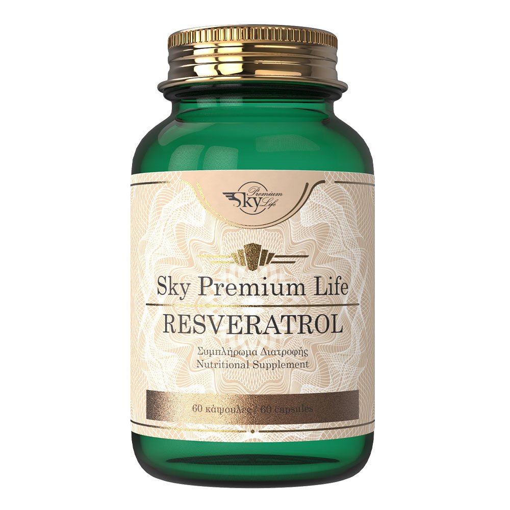 Sky Premium Life Resveratrol Συμπλήρωμα Διατροφής με τη Φυσική Φαινόλη Ρεσβερατρόλη, 60caps