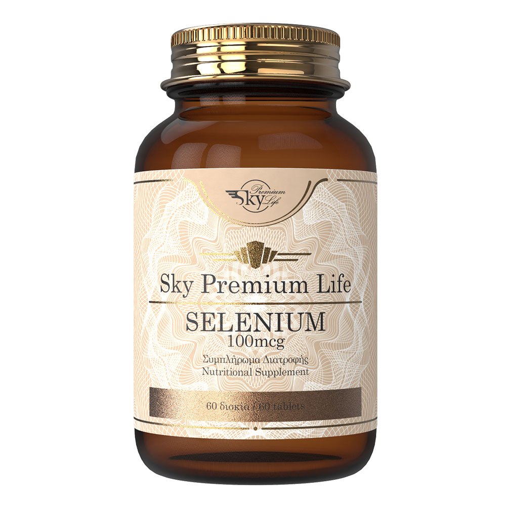 Sky Premium Life Selenium 100μg, Συμπλήρωμα Διατροφής με Σελήνιο για Δυνατό Ανοσοποιητικό, Γερά Μαλλιά & Νύχια και Αντιοξειδωτική Δράση, 60tbs