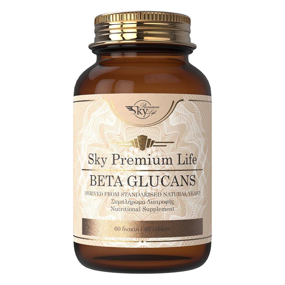 Sky Premium Life Beta Glucans, Συμπλήρωμα Διατροφής με Beta Glucans, Κατάλληλο Για Vegans, 60 tbs