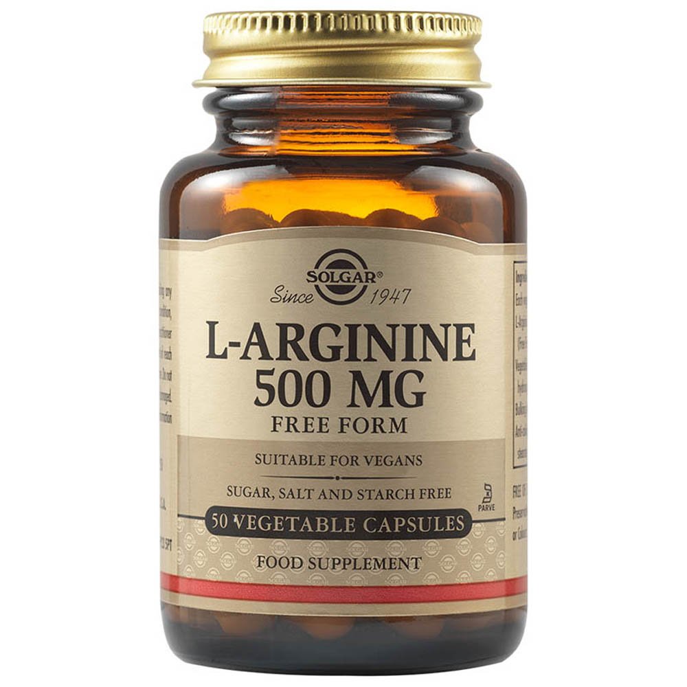 Solgar L-Arginine Συμπλήρωμα Διατροφής 500mg, 50 vegetable capsule