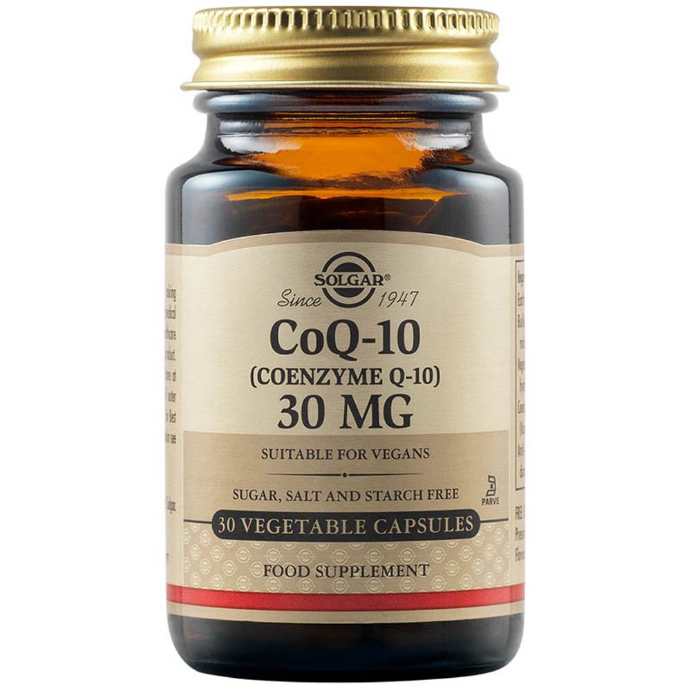 Solgar Coenzyme Q10 30mg Συμπλήρωμα Διατροφής για Ενίσχυση Ενέργειας, Ενδυνάμωση Καρδιαγγειακού & Ανοσοποιητικού Συστήματος Αντιγηραντική Δράση, 30veg.caps