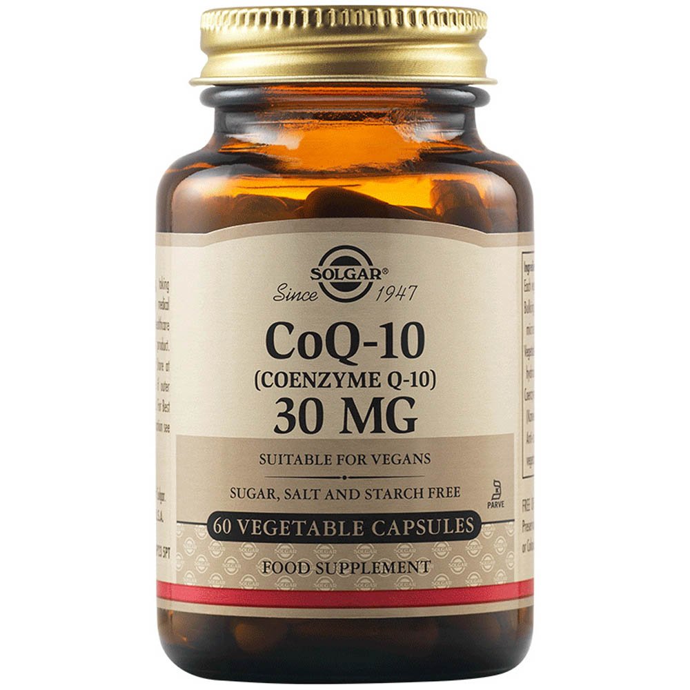 Solgar Coenzyme Q10 30mg Συμπλήρωμα Διατροφής για Ενίσχυση Ενέργειας, Ενδυνάμωση Καρδιαγγειακού & Ανοσοποιητικού Συστήματος Αντιγηραντική Δράση, 60veg.caps