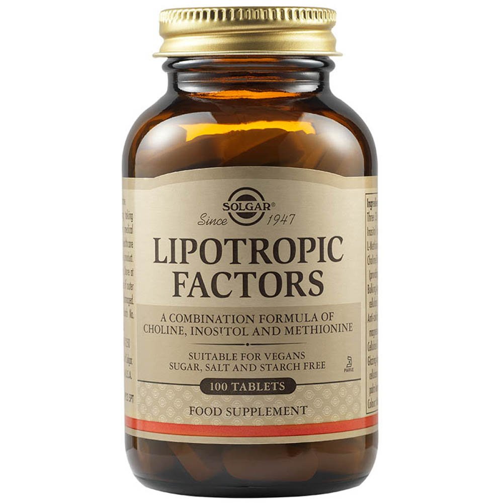 Solgar Lipotropic Factors Συμπλήρωμα διατροφής για αδυνάτισμα και έλεγχο βάρους, 100 tabs 
