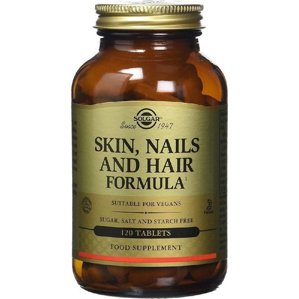 Solgar Skin Nails And Hair Formula Φόρμουλα Πλούσια σε Βιταμίνες, Αμινοξέα & Μέταλλα για την Υγεία των Μαλλιών, του Δέρματος & των Νυχιών, 120 tabs
