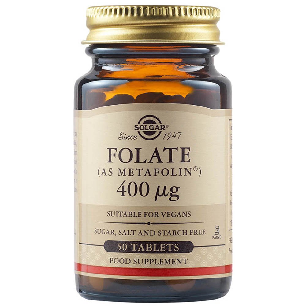 Solgar Folate 400μg Συμπλήρωμα Διατροφής με Φολικό Οξύ, 50tabs