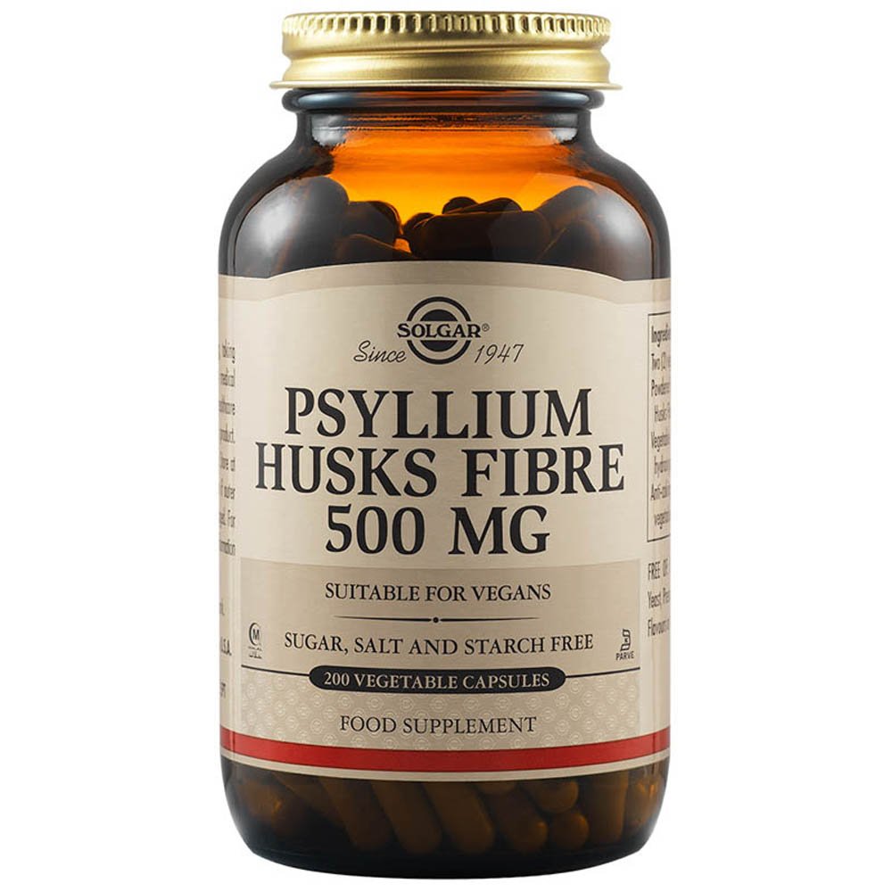 Solgar Psyllium Husks Fibre 500mg,200 Φυτικές Κάψουλες