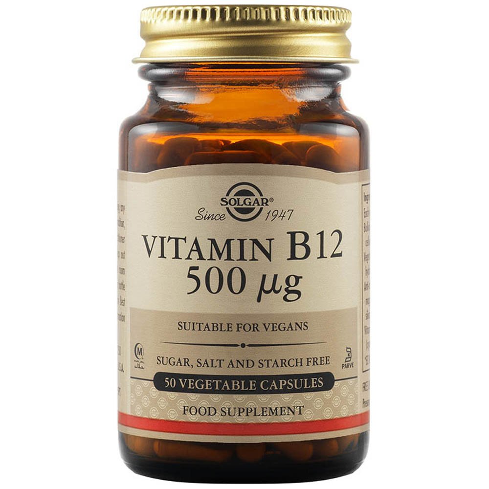 Solgar Vitamin B12 500mcg, 50 φυτικές κάψουλες