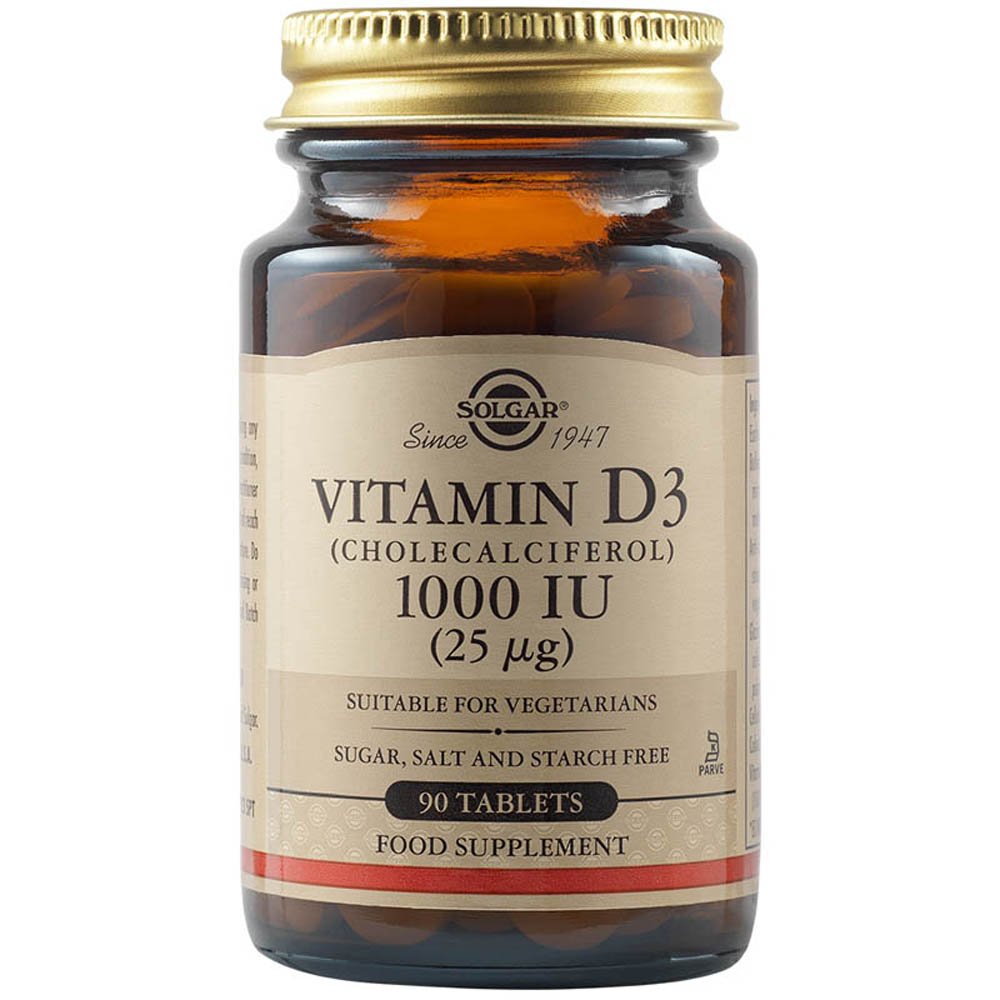 Solgar Vitamin D3 1000IU, 90 Τabs