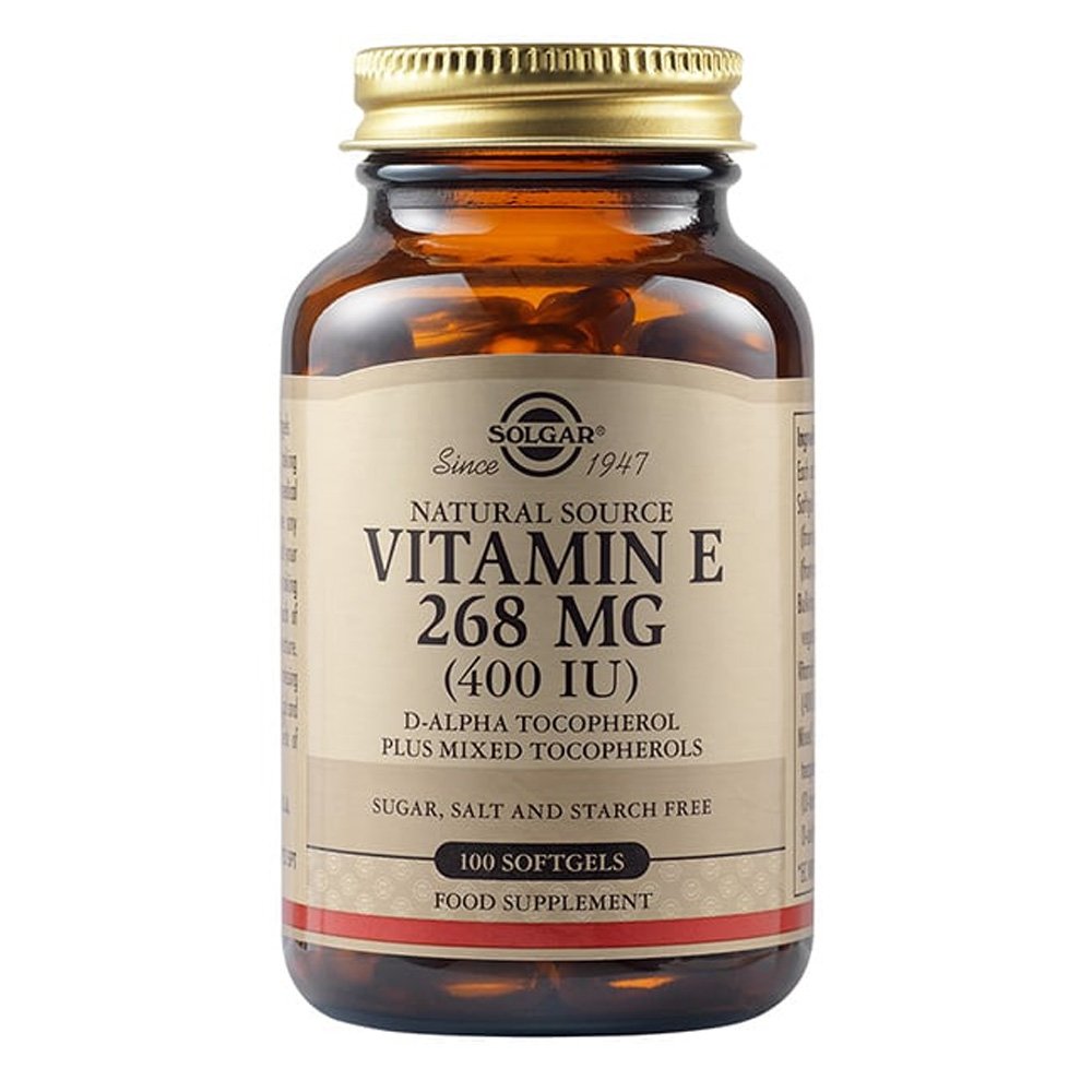Solgar Vitamin E 400IU Συμπλήρωμα Διατροφής Βιταμίνη Ε με Ισχυρή Αντιοξειδωτική Δράση Συμβάλλει στην Υγεία του Καρδιαγγειακού & Ανοσοποιητικού Συστήματος, 100softgels