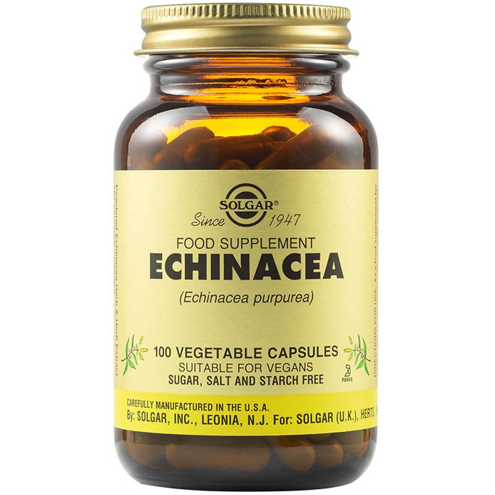 Solgar Echinacea Συμπλήρωμα Διατροφής για την Ενδυνάμωση του Ανοσοποιητικού, 100 φυτικές κάψουλες