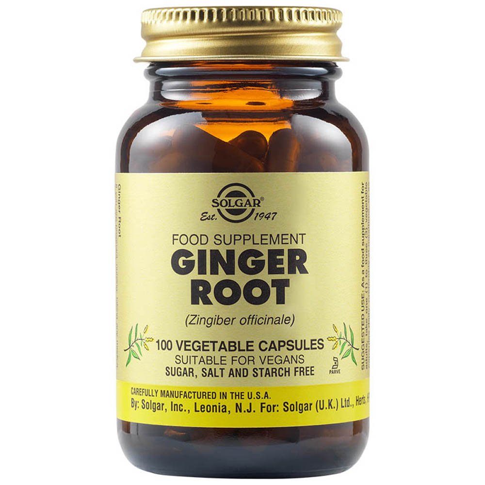 Solgar Ginger Root Συμπλήρωμα Διατροφής Πιπερόριζας Ιδανικό για Περιπτώσεις Δυσπεψία, Ναυτίας, Τυμπανισμού & Διάρροιας, 100veg.caps