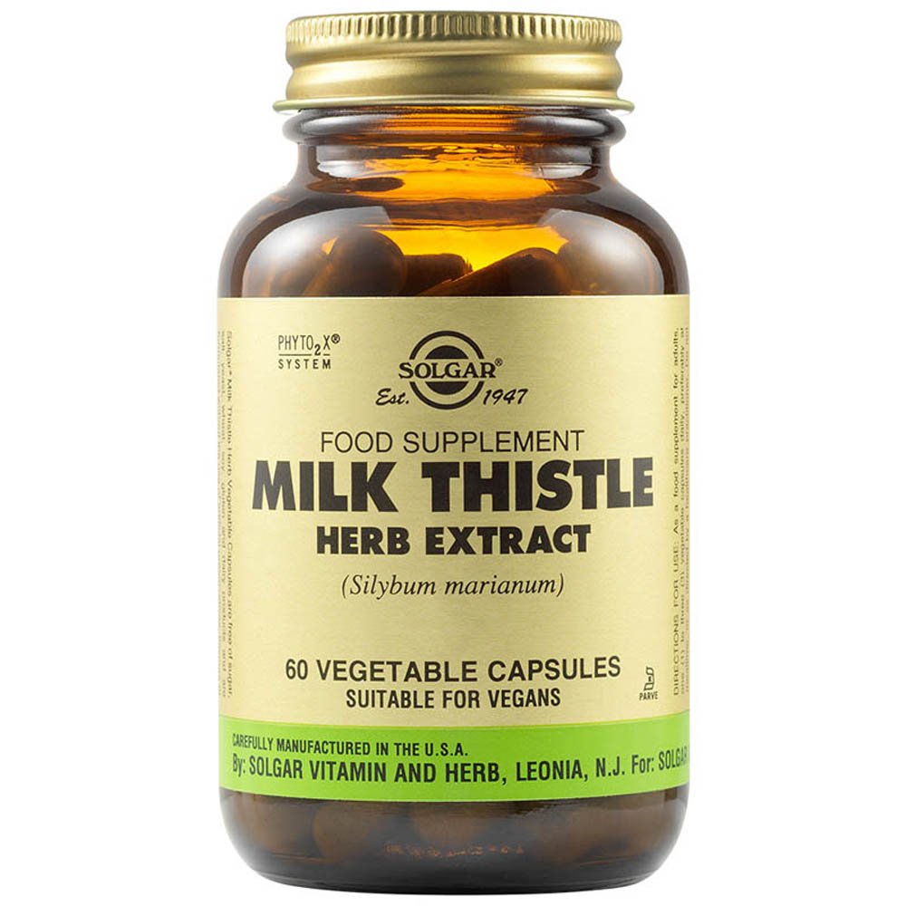 Solgar Milk Thistle Herb Extract Συμπλήρωμα Διατροφής Γαϊδουράγκαθου, 60 veg.caps