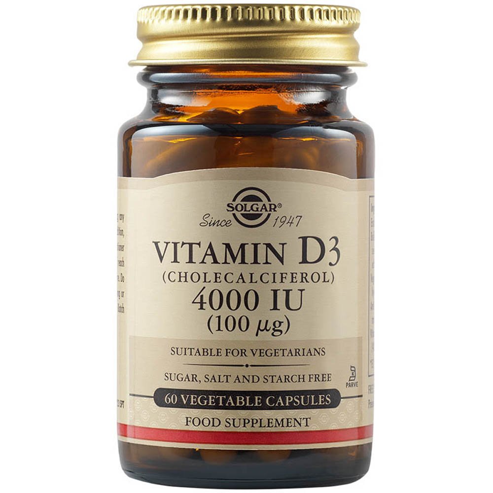 Solgar Vitamin D3 4000IU, 60 φυτικές κάψουλες