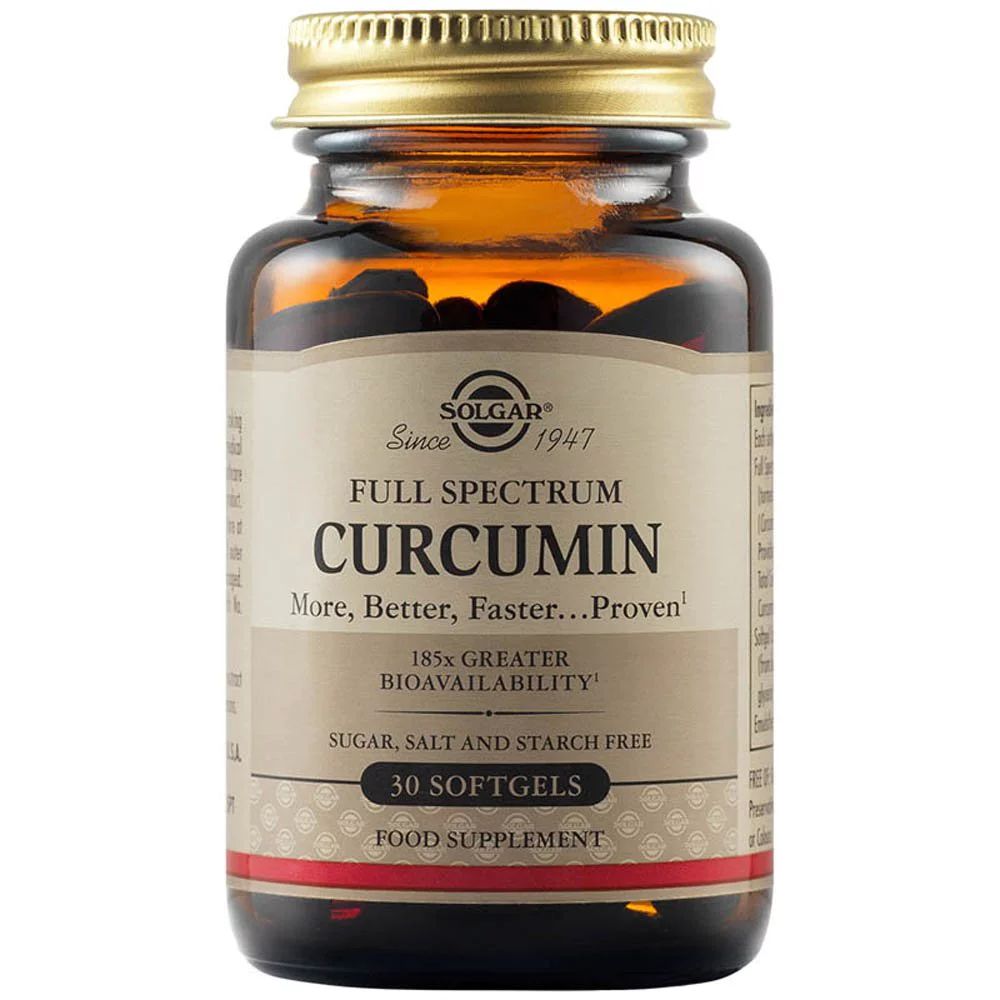 Solgar Full Spectrum Curcumin Συμπλήρωμα Διατροφής με Κουρκουμά, 30softgels
