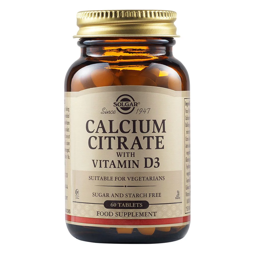 Solgar Calcium Citrate με D3 Συμπλήρωμα Διατροφής Κιτρικό Ασβέστιο με Βιταμίνη D3, 60δισκία Solgar Calcium Citrate με D3 Συμπλήρωμα Διατροφής Κιτρικό Ασβέστιο με Βιταμίνη D3, 60δισκία