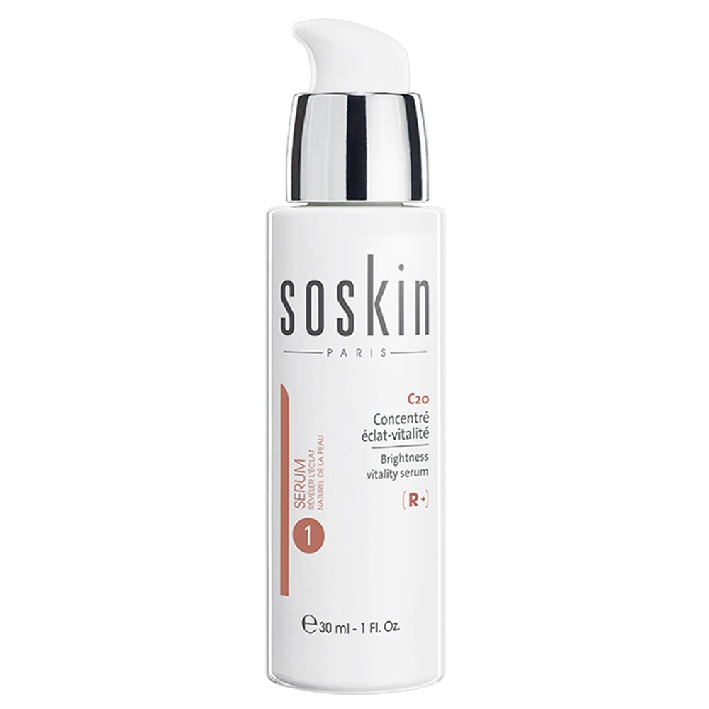 Soskin R+ Brightness Vitality Serum C20 Ενυδατικός Ορός Λάμψης, 30ml