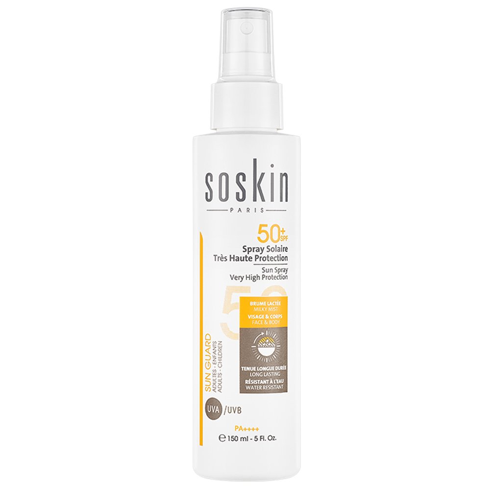Soskin Sun Guard Sun Spray SPF50+ Αντηλιακό για Πρόσωπο & Σώμα για Ενήλικες & Παιδιά, 150ml