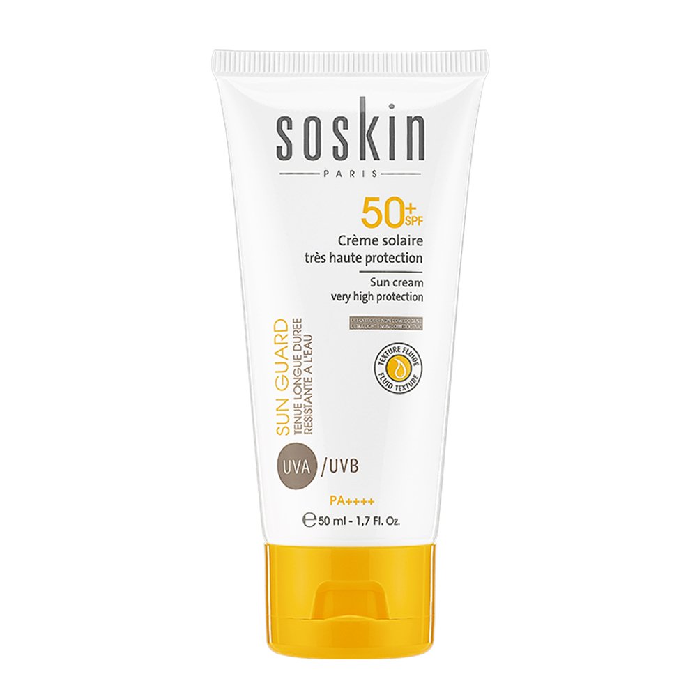 Soskin Sun Guard Face Sun Cream SPF50+ Fluid Αντηλιακή Κρέμα Προσώπου με Ανάλαφρη Υφή, 50ml