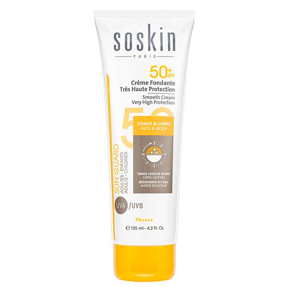 Soskin Sun Guard Smooth Cream SPF50+ Αντηλιακή Κρέμα για Πρόσωπο & Σώμα, 125ml