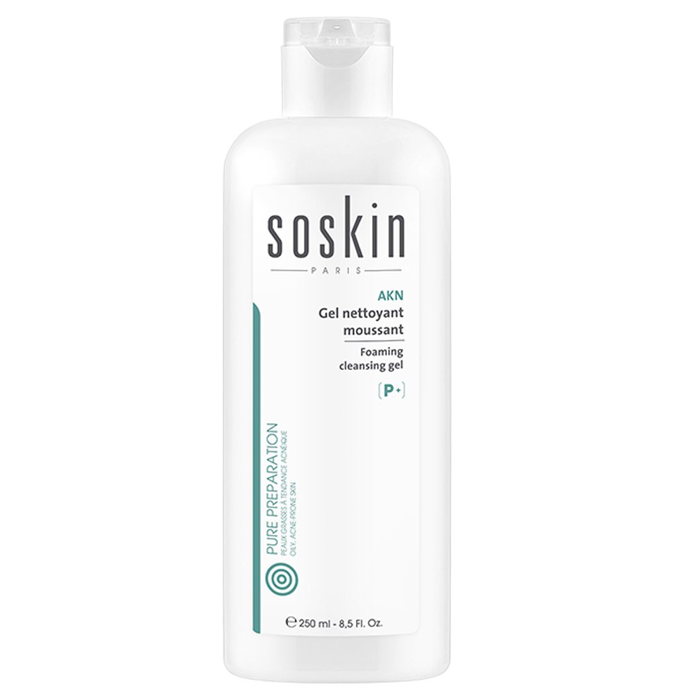 Soskin P+ AKN Foaming Cleansing Gel Αφρώδες Τζελ Καθαρισμού για Λιπαρό Δέρμα με Τάση Ακμής, 250ml