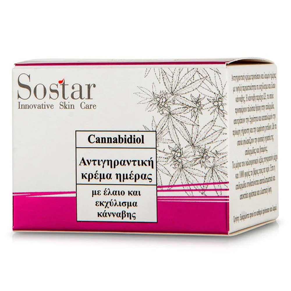 Sostar Cannabidiol Anti Ageing Day Cream 50ml-Αντιγηραντική Κρέμα Ημέρας, 50ml