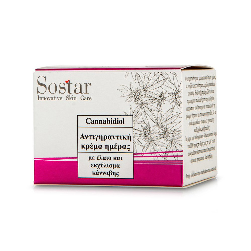 Sostar Cannabidiol Anti Ageing Day Cream 50ml-Αντιγηραντική Κρέμα Ημέρας, 50ml