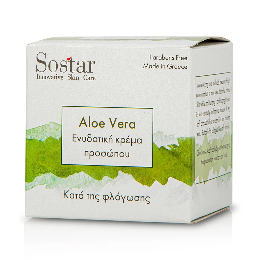 Sostar Focus Ενυδατική Κρέμα Προσώπου με Αλόη, 50ml