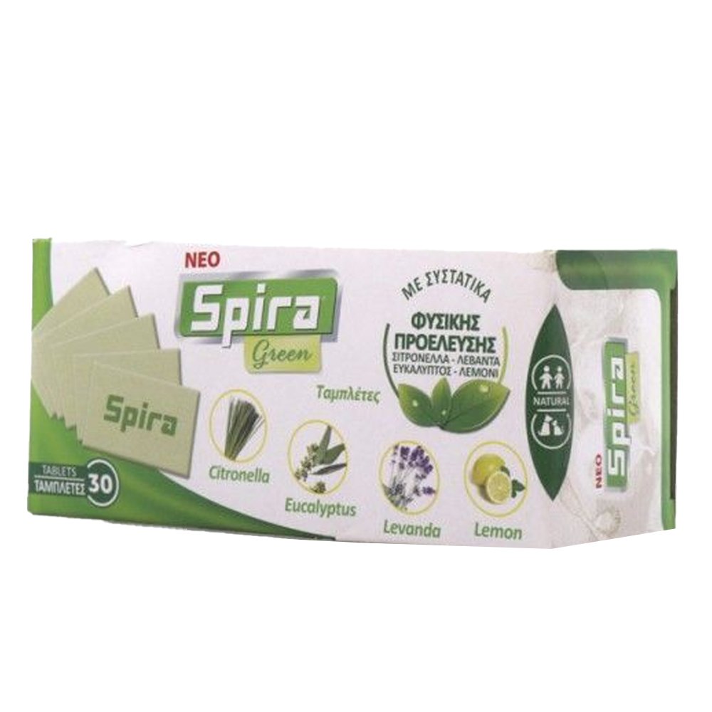 Spira Green Citronella Εντομοαπωθητικές Ταμπλέτες, 30τεμ