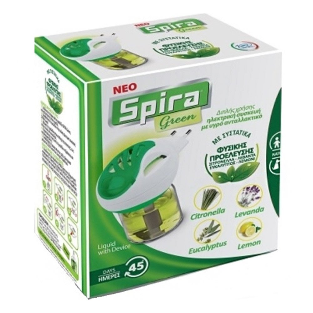 Spira Green Set Liquid With Device Αντικουνουπική Συσκευή & Yγρό Ανταλλακτικό, 22.5ml