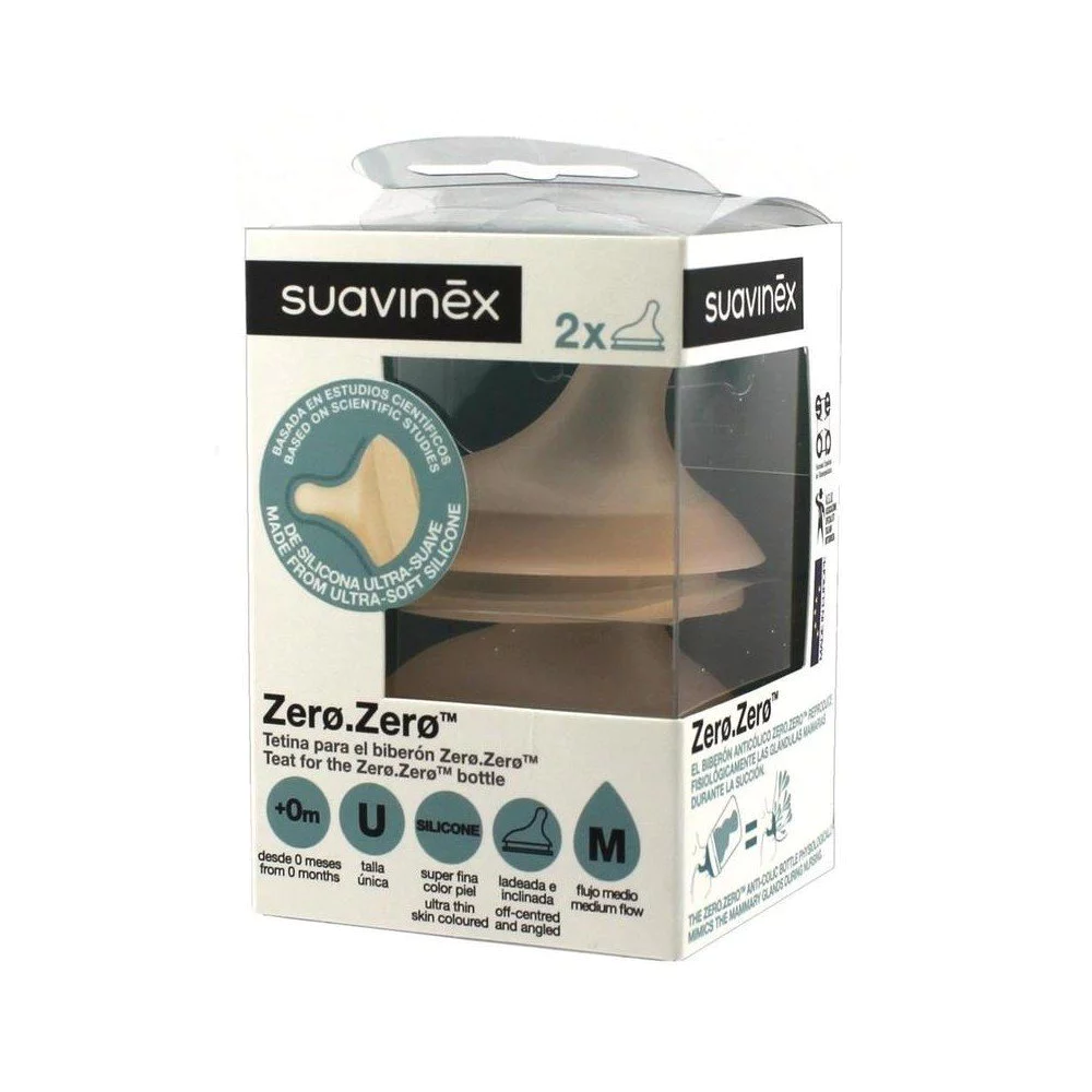 SUAVINEX tetina Θηλή Σιλικόνης και για Νεογέννητα Μεσαίας Ροής (Μ) Κατάλληλη για Μπιμπερό Zero Αντί-Κολικό 2τμχ SUAVINEX tetina Θηλή Σιλικόνης και για Νεογέννητα Μεσαίας Ροής (Μ) Κατάλληλη για Μπιμπερό Zero Αντί-Κολικό 2τμχ
