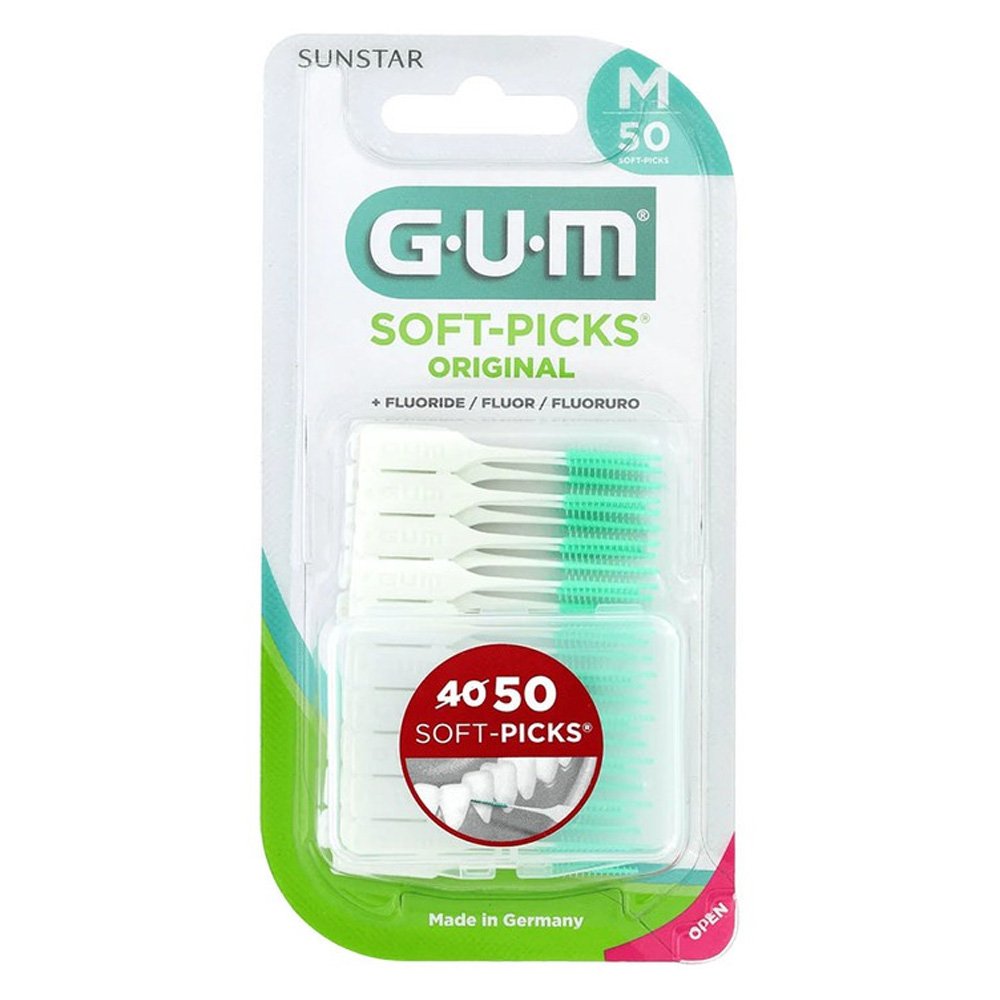 GUM Soft-Picks Original Μεσοδόντιες Οδοντογλυφίδες Regular Πράσινες, 50τμχ