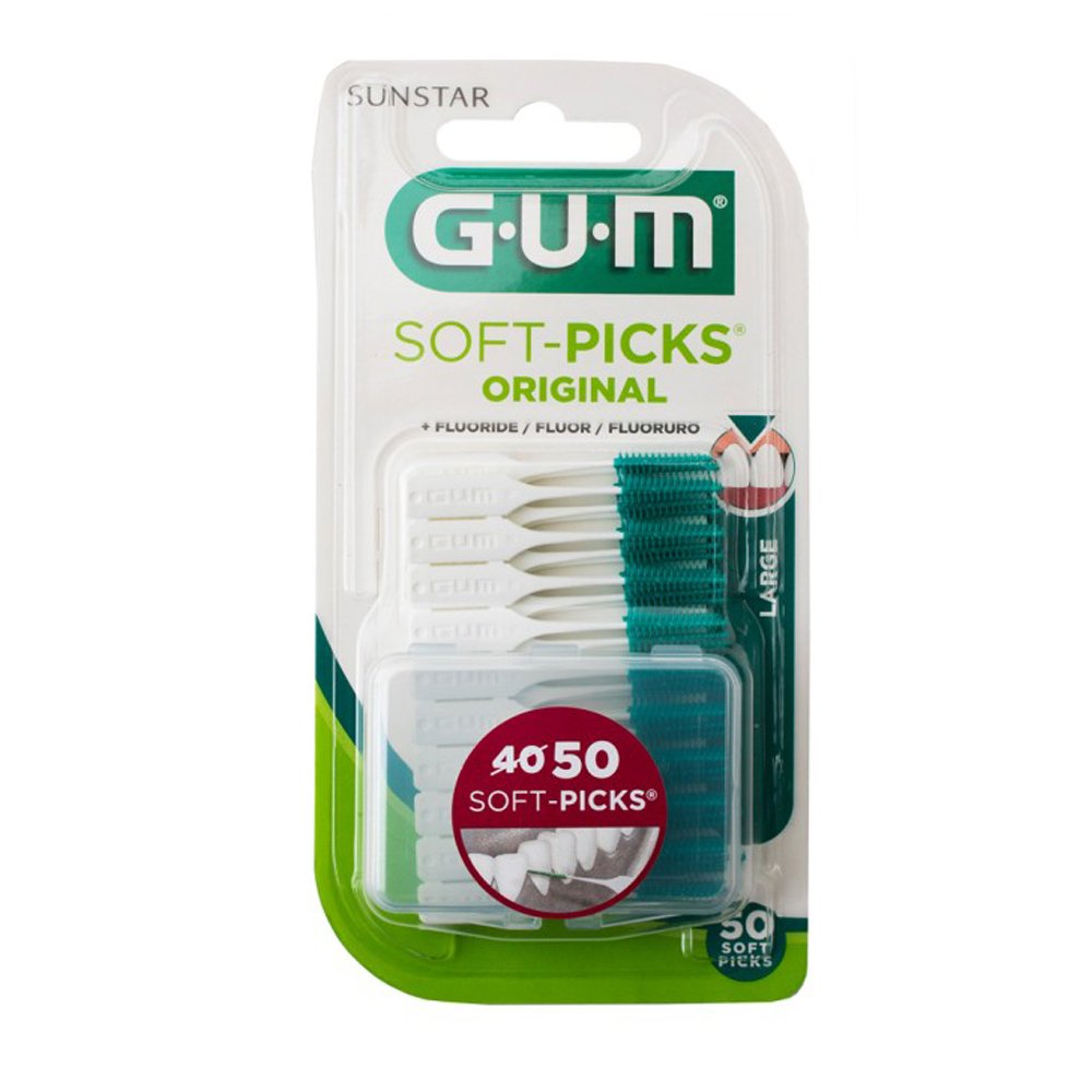 Gum 634 Soft-Picks Original Large Μεσοδόντια Βουρτσάκια, 50τμχ (40+10 Δώρο)