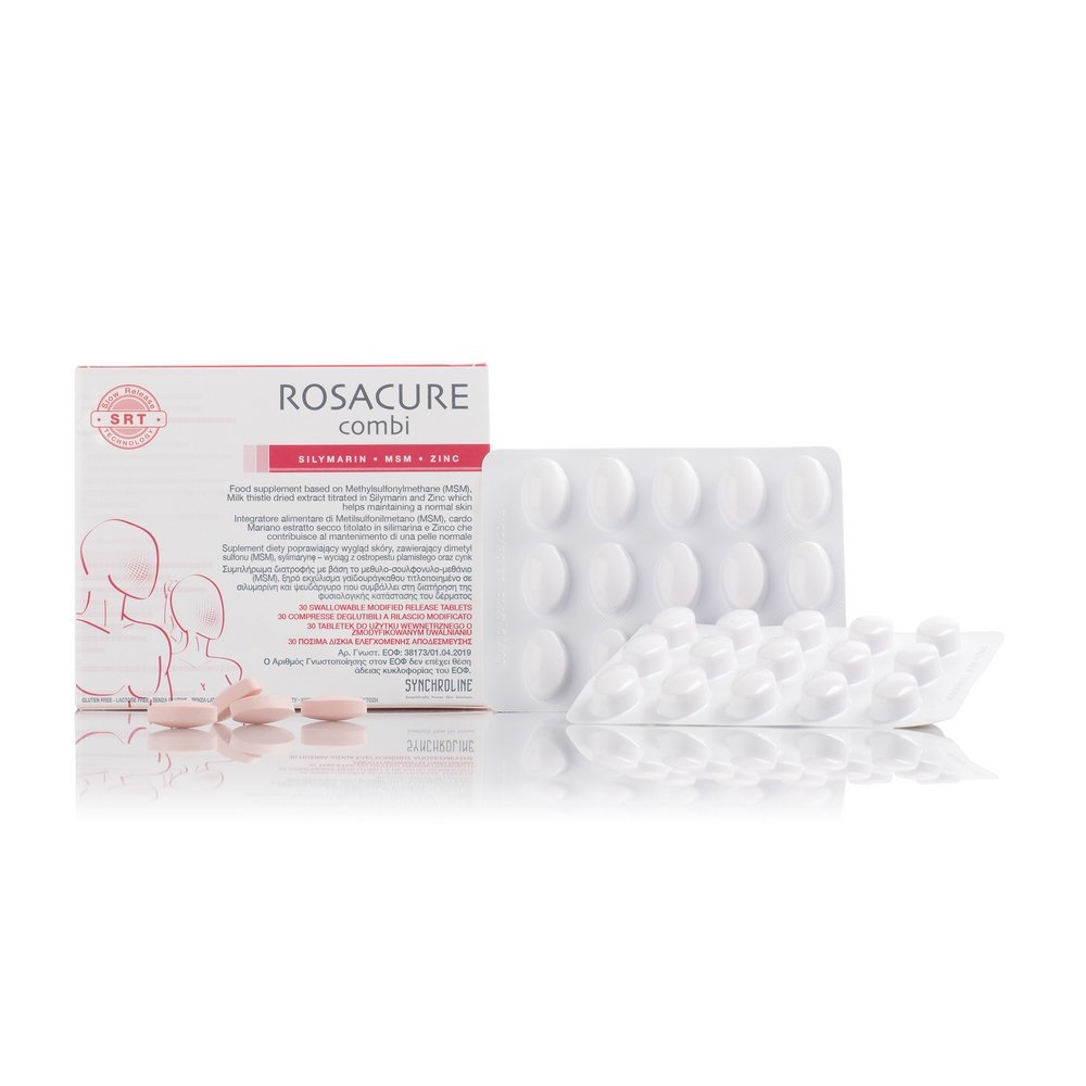 Synchroline Rosacure Combi Συμπλήρωμα Διατροφής για Διατήρηση της Φυσιολογικής Κατάστασης του Δέρματος, 30tabs