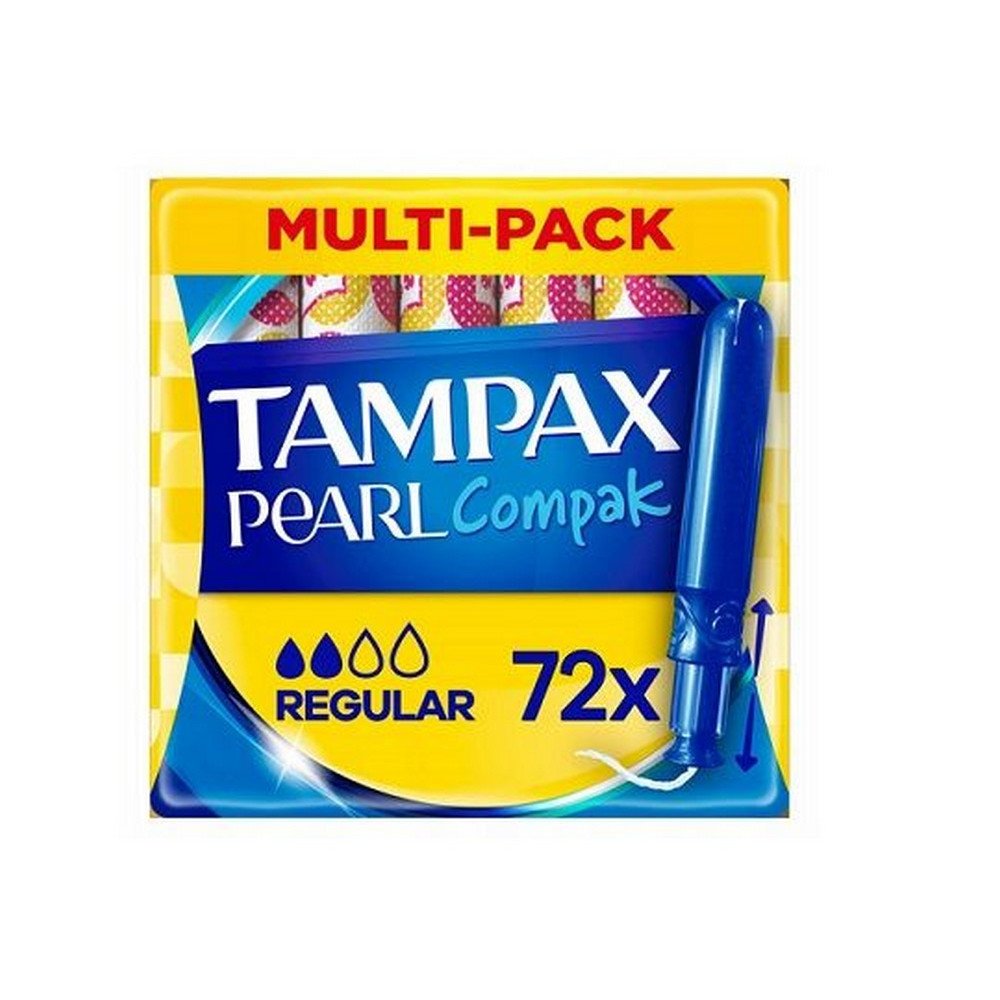 Tampax Multi-Pack Compak Pearl Regular Ταμπόν με Απλικατέρ για Μικρή έως Μέτρια Ροή, 72τμχ