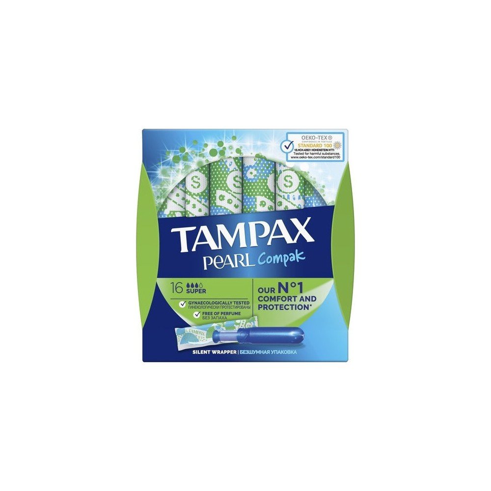 Tampax Pearl Compak Super Ταμπόν με Απλικατέρ 16Τμχ.