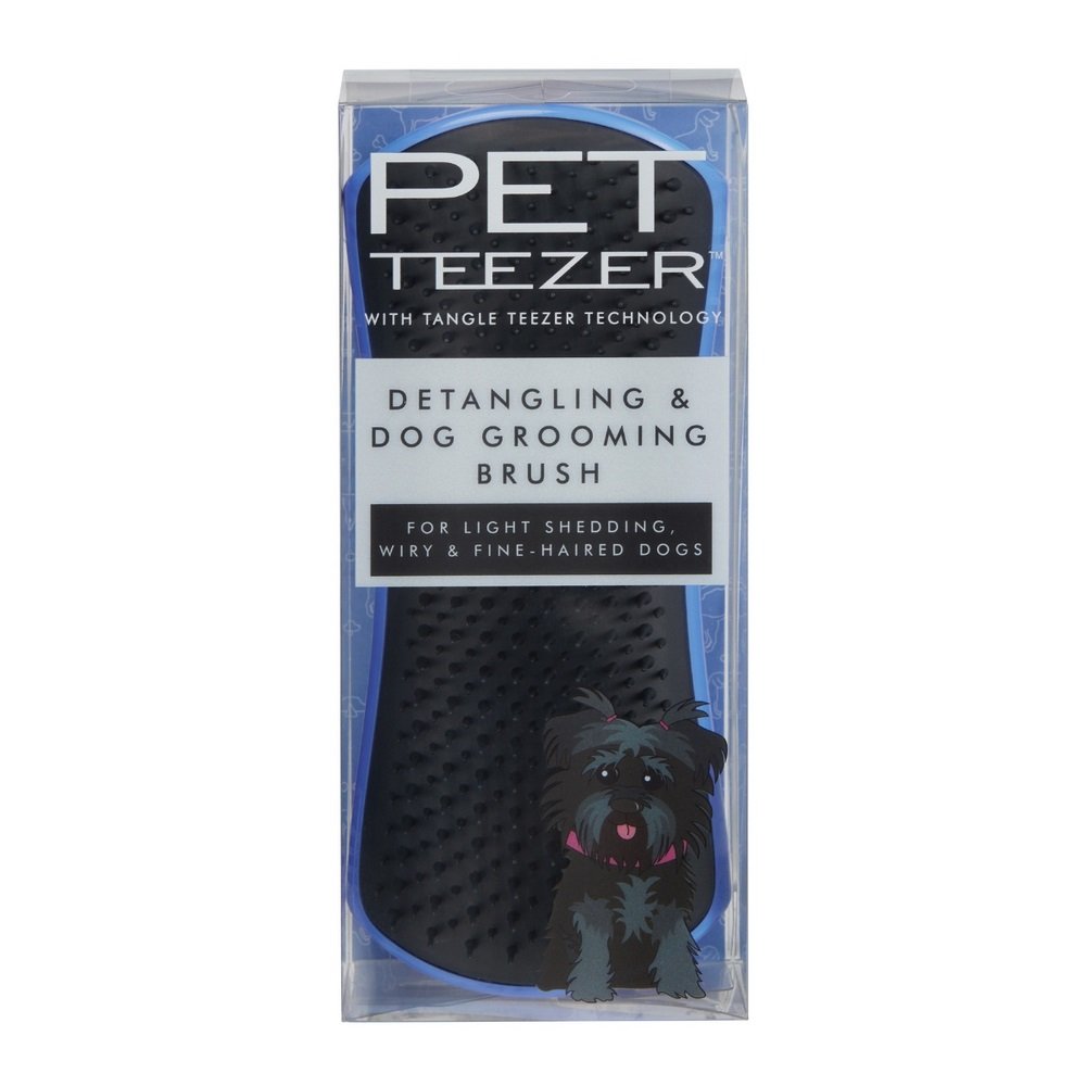 Pet Teezer Detangling & Dog Grooming Brush Βούρτσα για Σκυλιά Μεσαίου & Μεγάλου Μεγέθους Μπλε/Μαύρο, 1τμχ