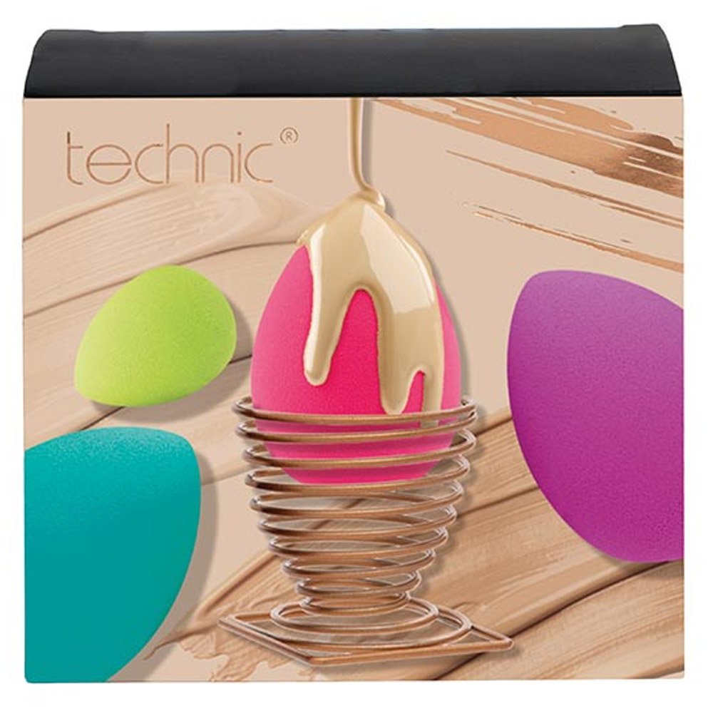 Technic Makeup Sponge & Holder Gift Set Σετ 3 Σφουγγαριών & Θήκη, 4τμχ