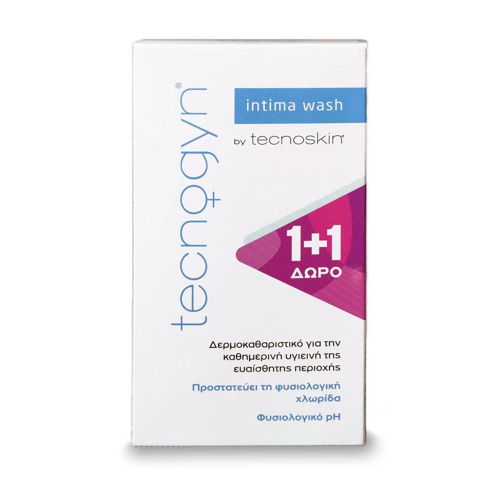 Tecnoskin Promo Tecnogyn Intima Wash Δερμοκαθαριστικό Για Την Καθημερινή Υγιεινή Της Ευαίσθητης Περιοχής 1+1 Δώρο, 400ml