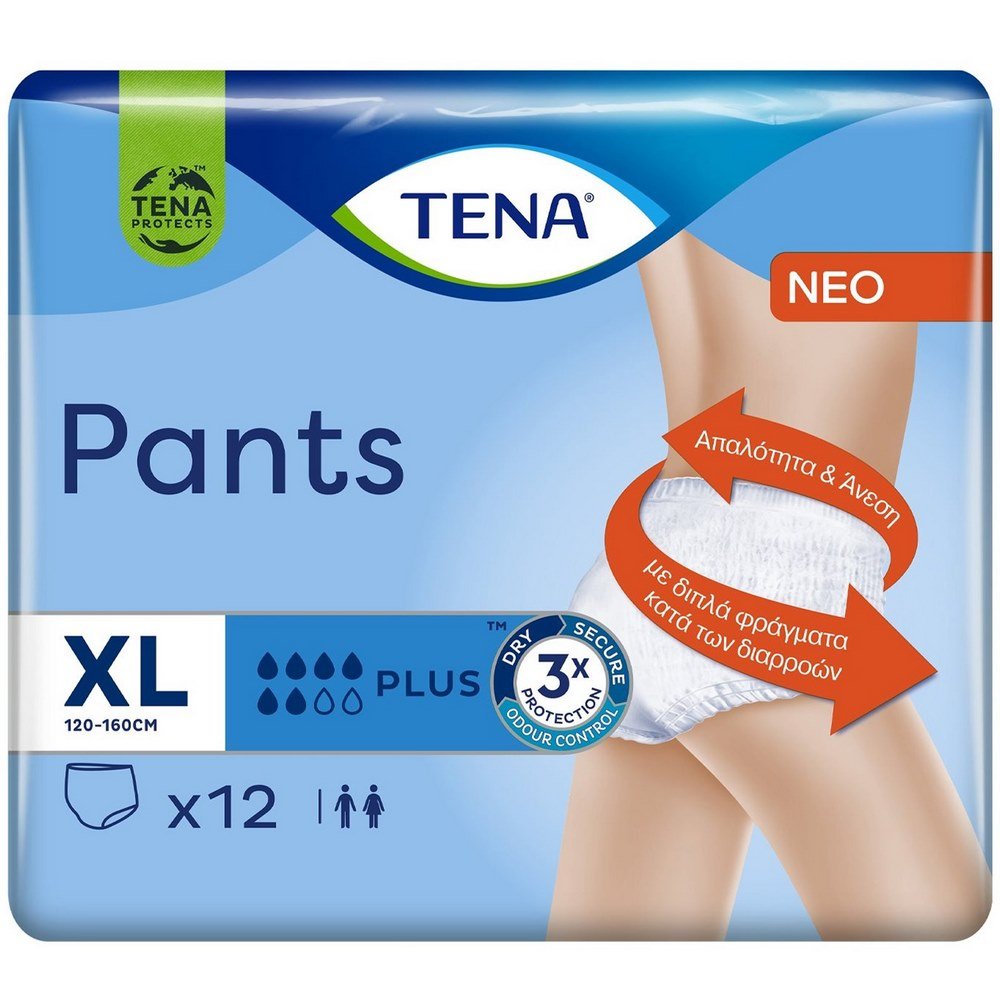 Tena Pants Plus Άνετα & Αξιόπιστα Εσώρουχα Ακράτειας, 12τμχ