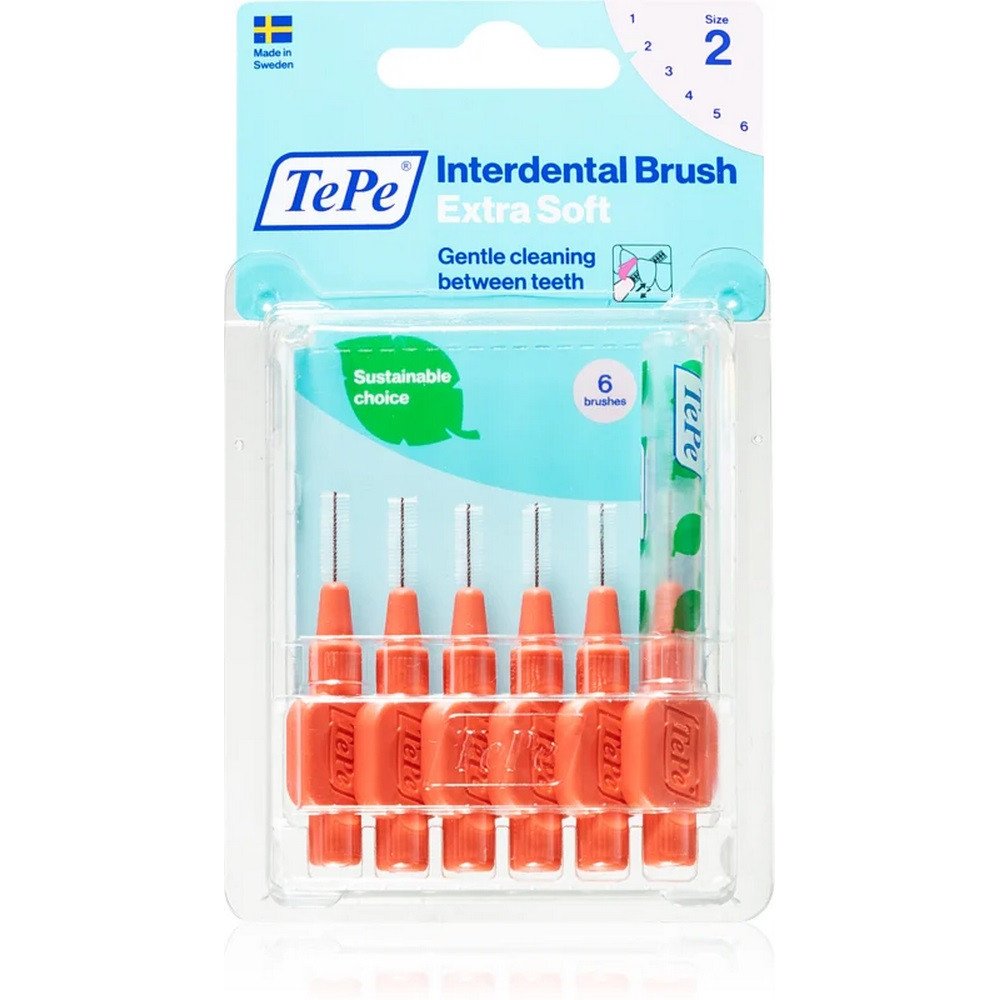 TePe Interdental Brush Extra Soft Μεσοδόντια Βουρτσάκια 0.45mm Πορτοκαλί, 8τμχ
