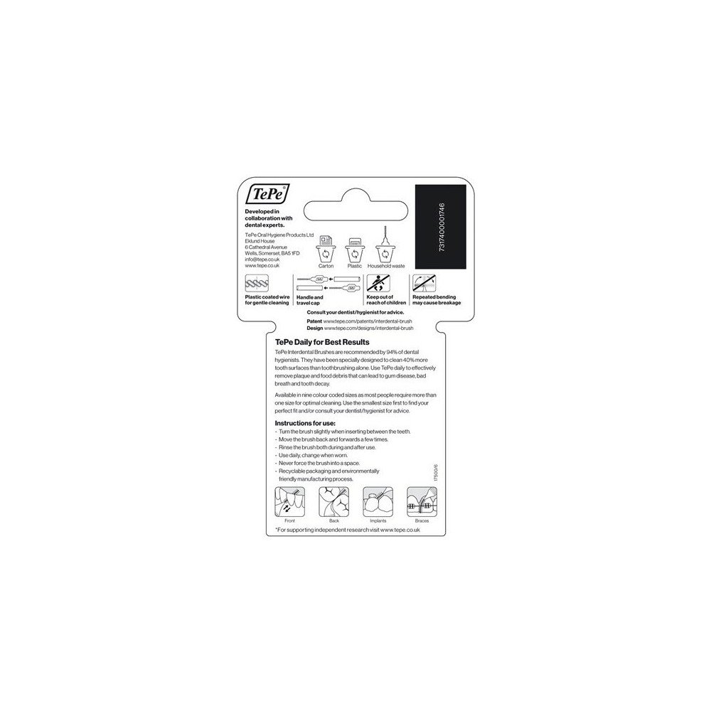 TePe Original Μεσοδόντια Βουρτσάκια 0.6mm Μπλε, 8τμχ TePe Original Μεσοδόντια Βουρτσάκια 0.6mm Μπλε, 8τμχ