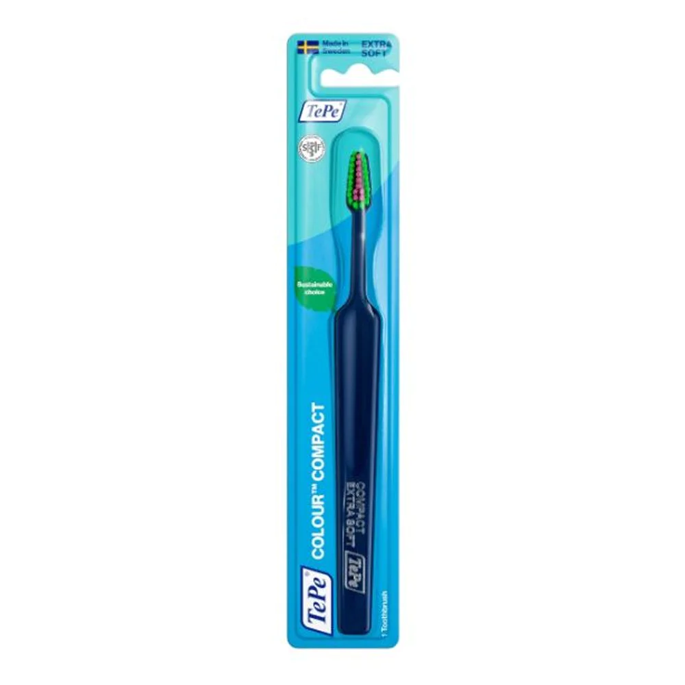 TePe Colour Compact Οδοντόβουρτσα Extra Μαλακή Μπλε, 1τμχ