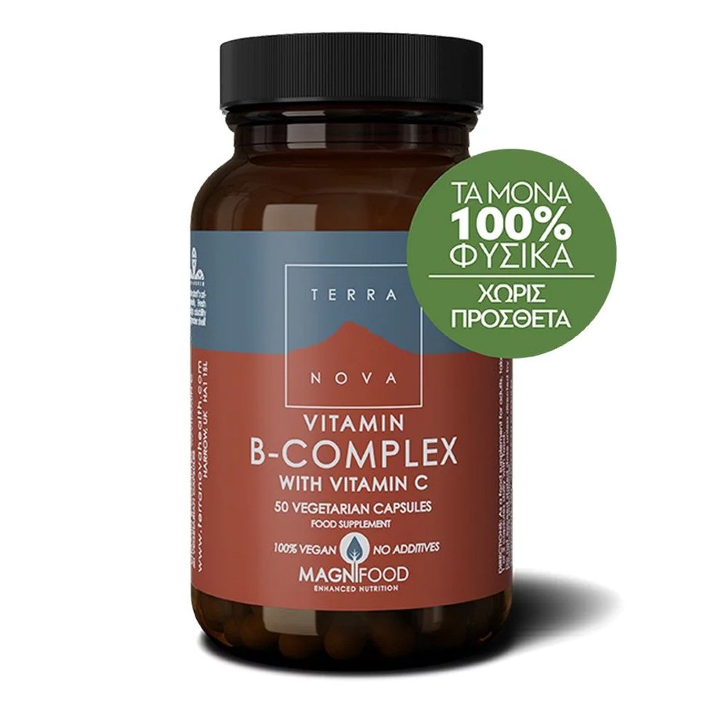 TerraNova B-Complex With Vitamin C, 50 φυτικές κάψουλες