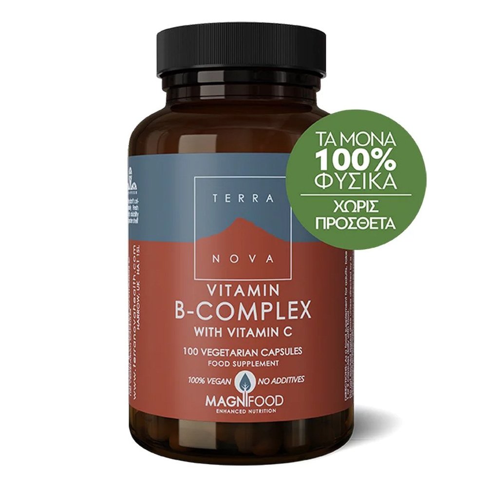 TerraNova B-Complex with Vitamin C, 100 φυτικές κάψουλες