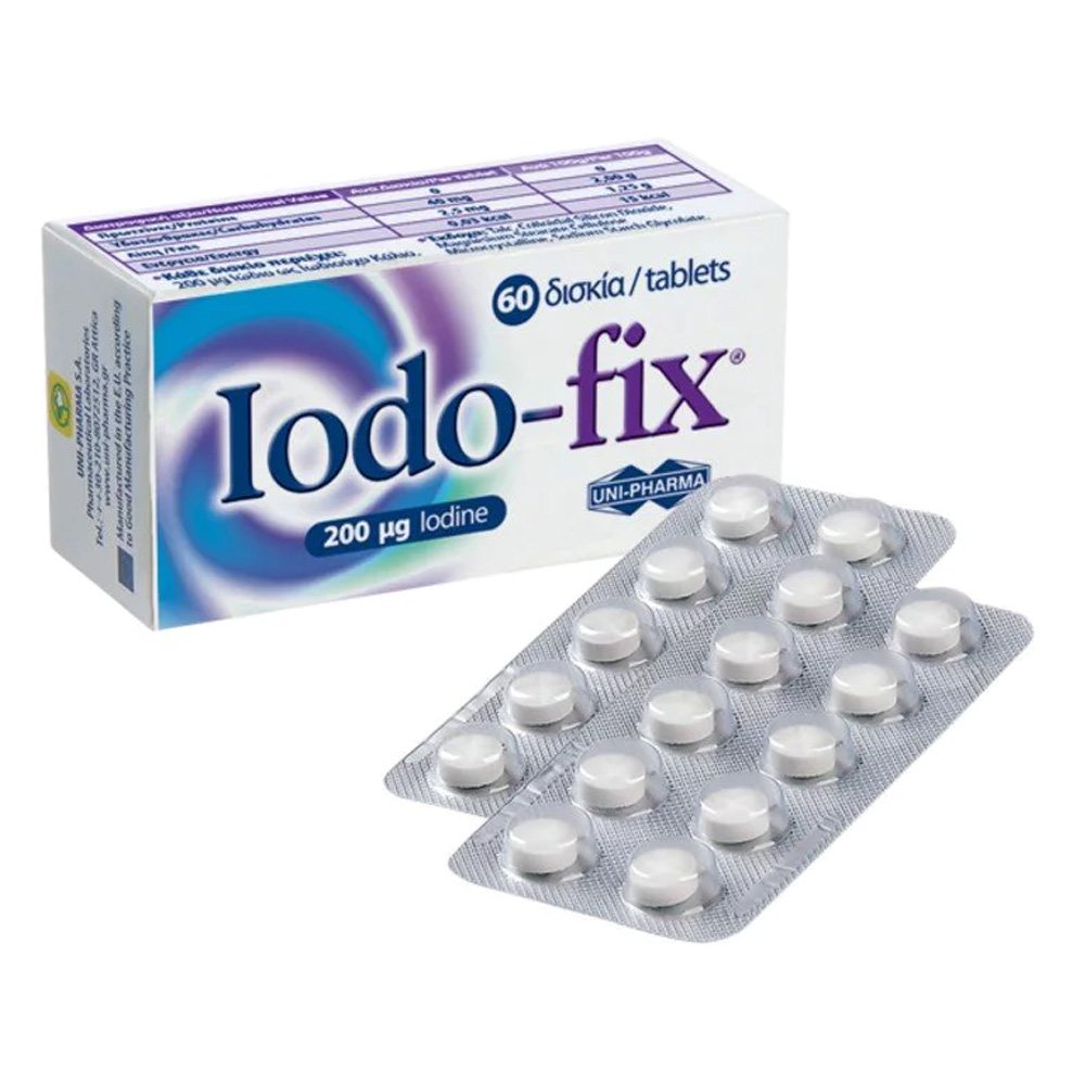 Uni-Pharma Συμπλήρωμα Διατροφής Iodo-Fix 200mg, 60tabs