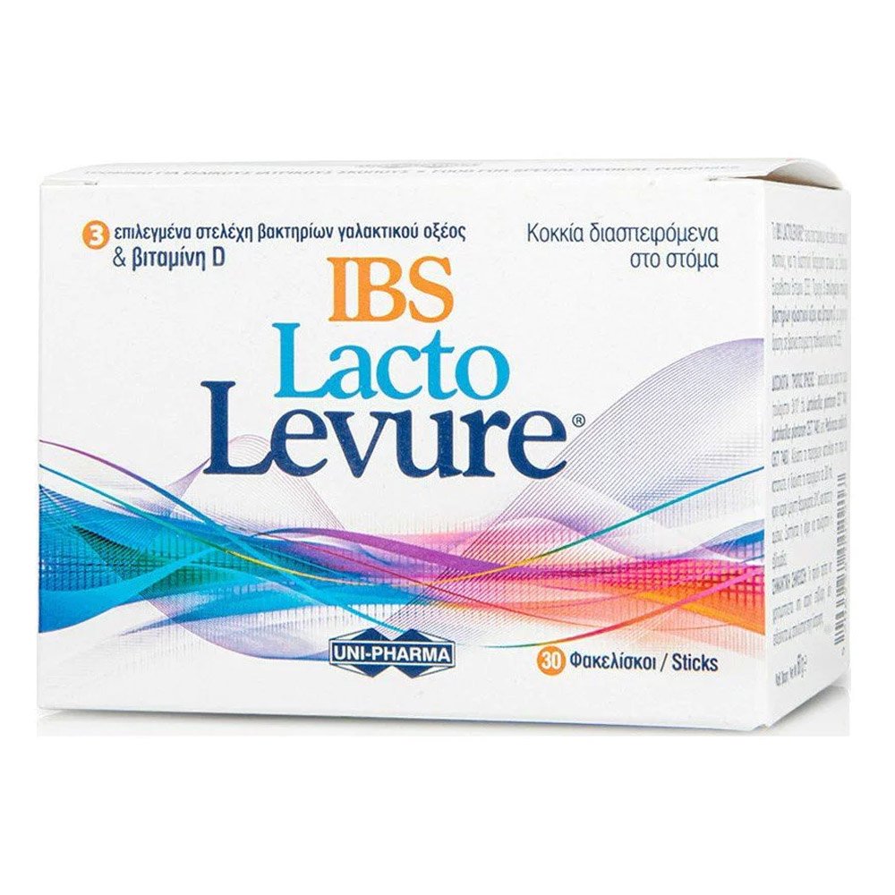 Uni-Pharma Lacto Levure IBS Συμπλήρωμα Προβιοτικών Για Άτομα Με Σύνδρομο Ευερέθιστου Εντέρου, 30 Φακελίσκοι