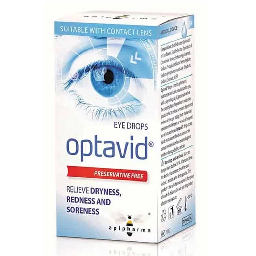 Uplab Optavid Eye Drops Οφθαλμικές Λιπαντικές Σταγόνες με Υαλουρονικό Οξύ Για Ενυδάτωση, 10ml