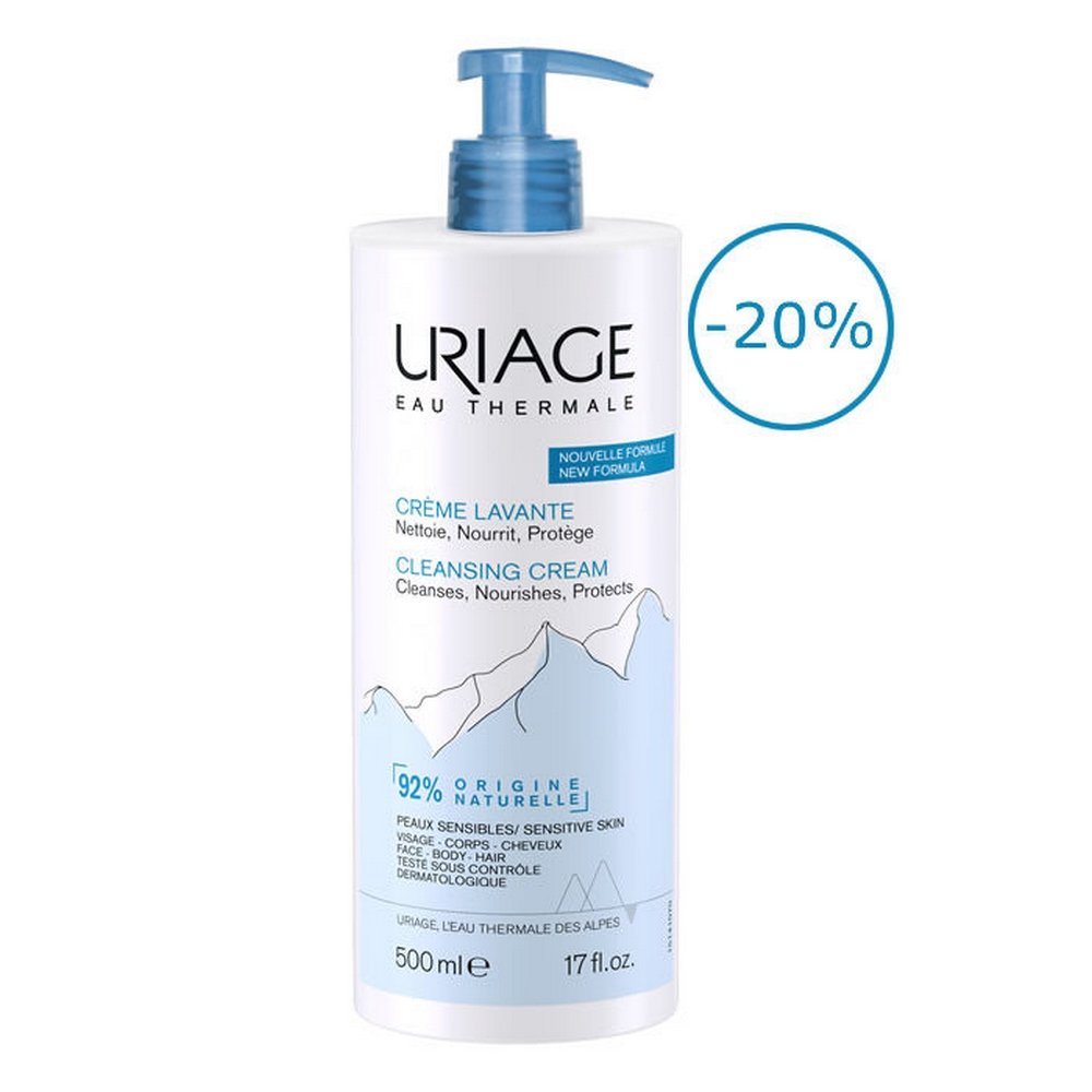 Uriage Promo Cleansing Cream Κρέμα Καθαρισμού Χωρίς Σαπούνι, 500ml (-20%)